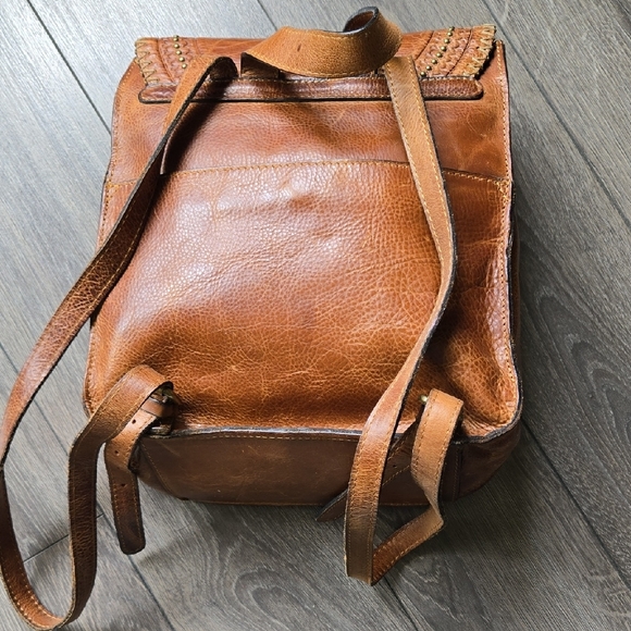 Patricia Nash Brown Leather Backpack - Picture 3 of 11